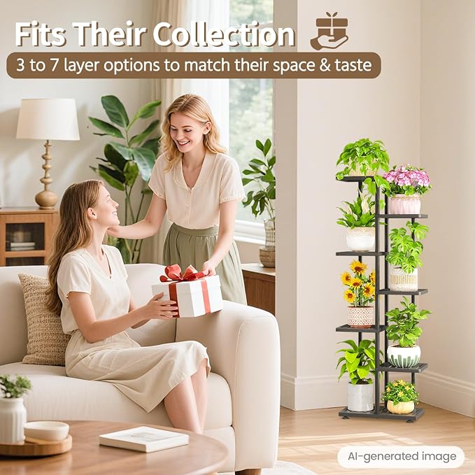 LASZOLA 6 Tier Plant Stand Indoors Outdoors - Image 8