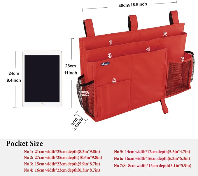 Surblue Caddy Hanging Organizer Bedside Storage Bag - Image 5