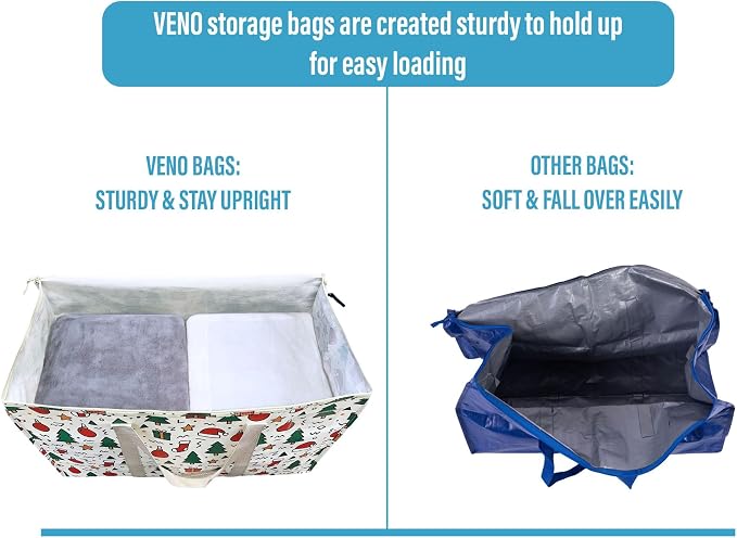 VENO 2 Pack Moving Bags and Large Christmas Storage Bins - Image 4