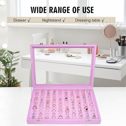 Velvet Ring Display Tray Organizer Box - Image 6