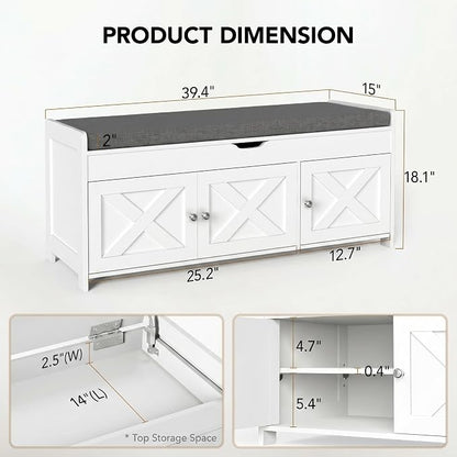 Marsail Shoe Storage Bench - Image 2
