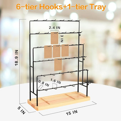 Jewelry Display for Vendors, 36 Hooks Earring Display Stands for Selling - Image 2