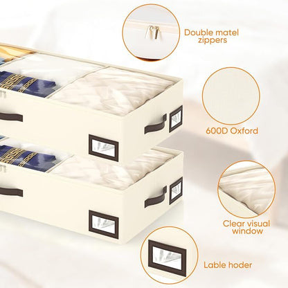 OIAHOMY 2 Pack 53L Under Bed Storage - Image 3