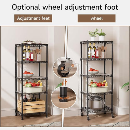 Golpart Small Shelves Storage Wire Metal Adjustable Shelf Unit - Image 7
