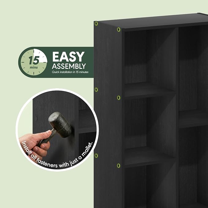 Furinno Luder 5-Cube No Tool Assembly Open Shelf - Image 4