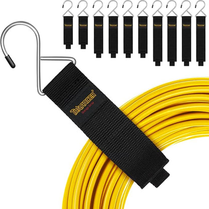 Heavy Duty Storage Straps, Trilancer Hook-and-Loop Cord Organizer and Hanger by Trilancer