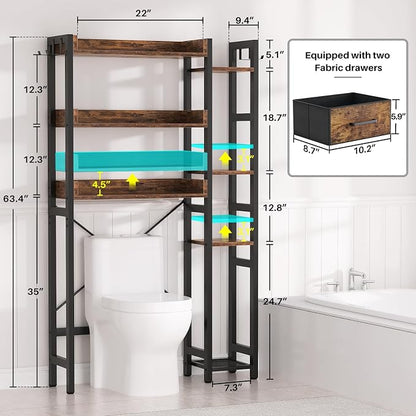 Over The Toilet Storage with 2 Drawers - Image 3