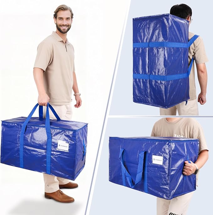KYODOLED 6 Pack Extra Heavy Duty Blue Moving Bags - Image 5