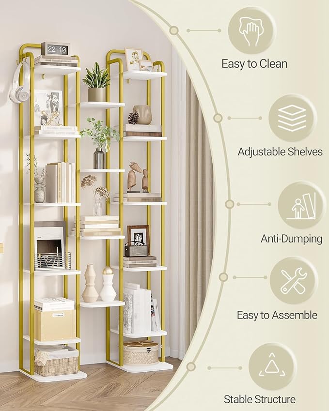 Hzuaneri 10 Tiers Vertical Shoe Rack, Narrow Shoe Tower, Tall Shoes Shelf - Image 7