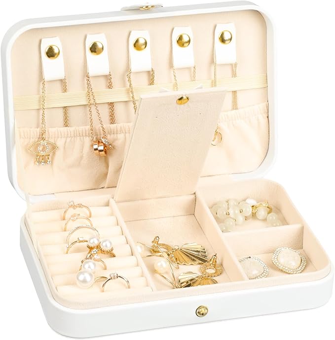 Small Jewelry Box, Travel Jewelry Case Portable Jewelry Boxes - Image 6