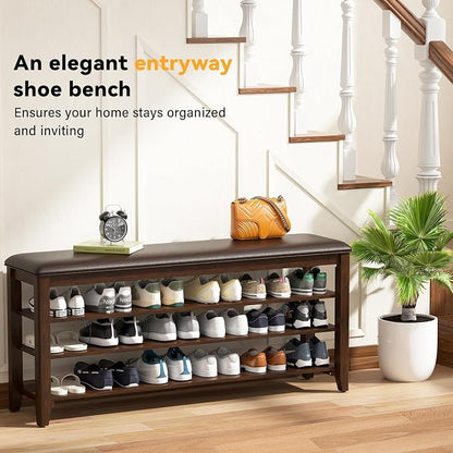 Taitiy Entryway Shoe Storage Bench, Shoe Organizer Bench - Image 7