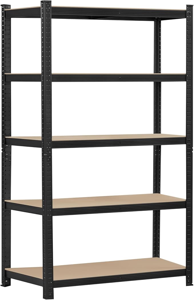 Topeakmart 5-Tier Utility Shelves, Metal Storage Shelves Garage Shelving Unit by Topeakmart