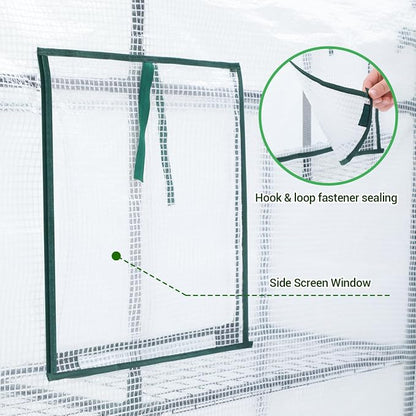Ohuhu Greenhouse for Outdoors: 3 Tiers 12 Shelves Walk-in Indoor Green House - Image 4