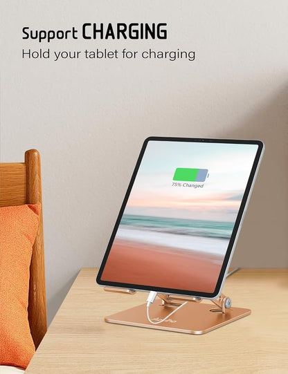 Tablet Stand Holder for Desk Adjustable Tablet Holder, Foldable Aluminum - Image 3
