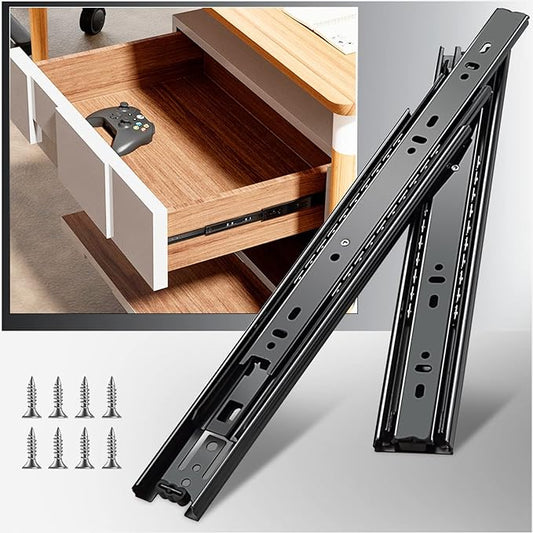 YENUO 3-Fold Full Extension Drawer Slides Ball Bearing 10–24 Inch 100 LB | by YENUO