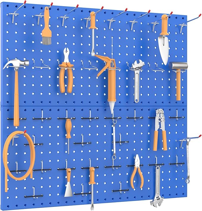 TORACK Metal Pegboard Wall Organizer 24" x 24" or 12" x 48" - Image 2