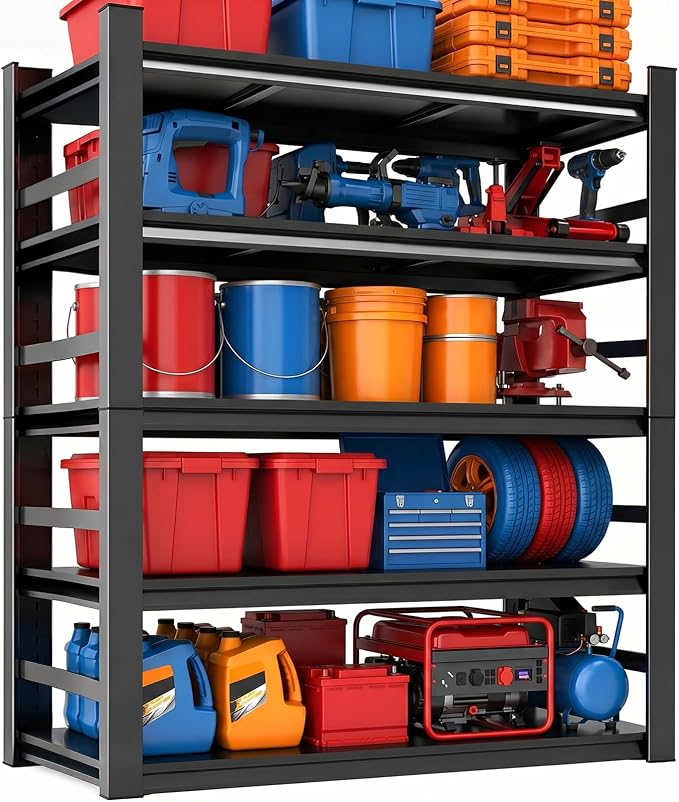 Garage Shelving, 3000 LBS Heavy Duty Metal Storage Shelves by BEESTMUEBLE