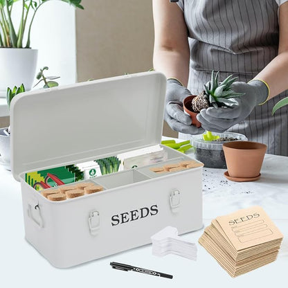 Seed Storage Organizer, 4 Compartment Seed Storage Box - Image 3