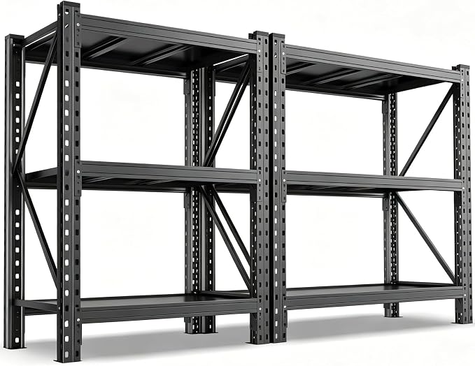 2pack Storage Shelves 67” W Heavy Duty Adjustable Metal Garage Shelving Unit by Ergonova