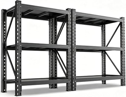 2pack Storage Shelves 67” W Heavy Duty Adjustable Metal Garage Shelving Unit by Ergonova