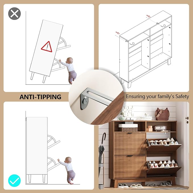 Shoe Cabinet Storage for Entryway - Image 7