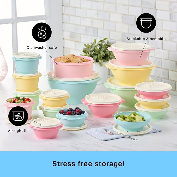 Tupperware Heritage Collection 36 Piece Food Storage Container Set in Vintage - Image 5