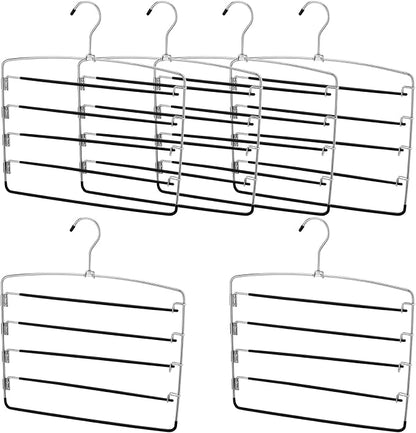 JAPCHET 6 Pack Non Slip Space Saving Pants Hangers by JAPCHET