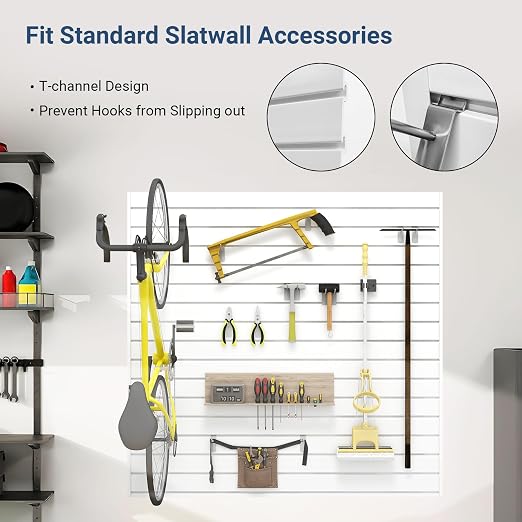 Slatwall Panel 4 FT x 4 FT, Interlocking Slat Wall Paneling, Wall Mounted PVC - Image 4