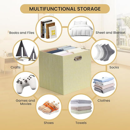Posprica Foldable Storage Bins, 13×13×13 Storage Cubes Boxes Baskets Containers - Image 5