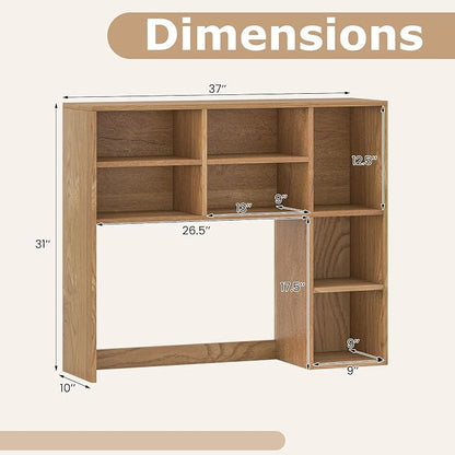 Tangkula Desktop Bookshelf, 3-Tier Desk Display Rack Organizer - Image 3