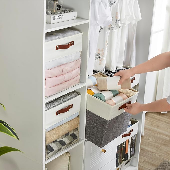 Bagnizer Storage Cubes, 4 Pack Linen Foldable Storage Bins - Image 8