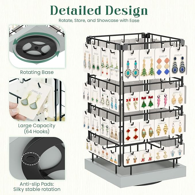 EsLuker.ly Rotating Earring Display Holder Stand - Image 2