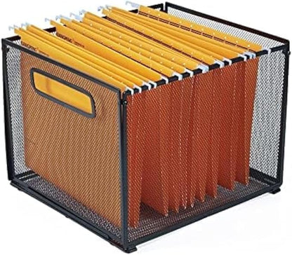 SETTFRFE Letter Size Hanging Folder Organizer, Metal File Baskets, Filing by SETTFRFE