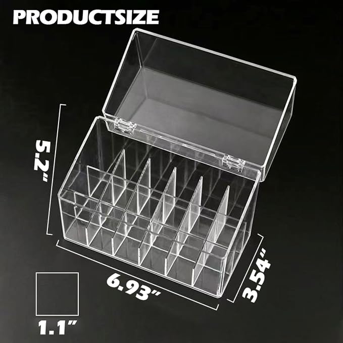 Lipstick Holder Display Case, 18 Slots Acrylic Organizer - Image 3