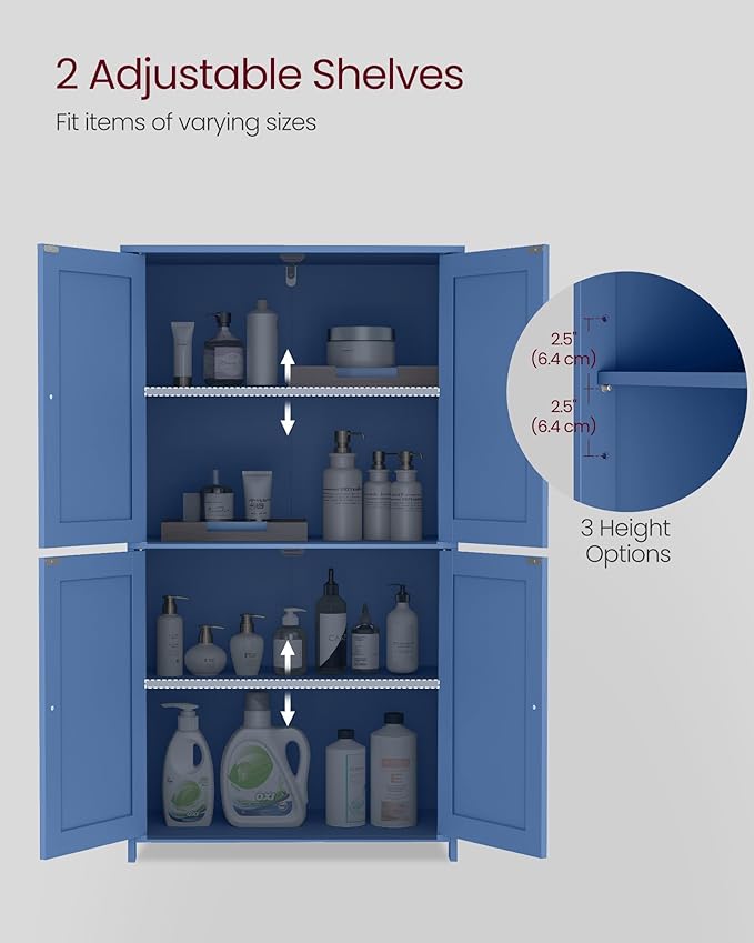 VASAGLE Floor Storage Cabinet, Shaker Cabinet - Image 4