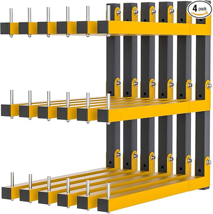 6 PACK Lumber Storage Rack Wall Mount Wood Organizer Storage Racks Heavy Duty by Riciakik