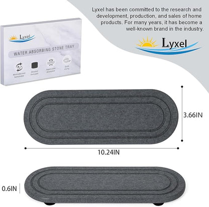 2PCS Water Absorbing Stone Tray, Fast Drying Diatomite Stone Sink Tray - Image 3
