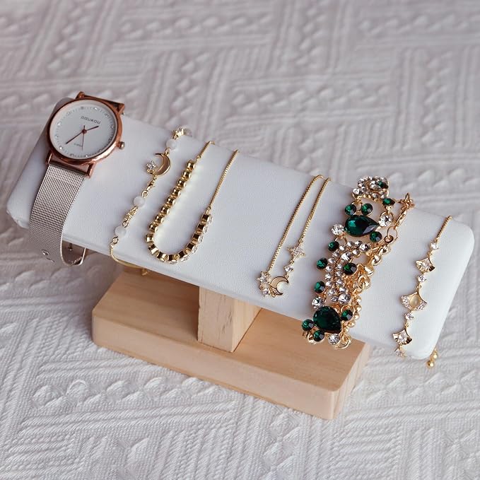 Wooden Watches Display tower Base Watch Necklace Bracelet Organizer Rack Bangle - Image 3