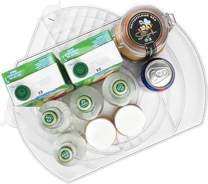 FIRJOY Lazy Susan Turntable for Refrigerator, Square Turntable Organizer for - Image 8
