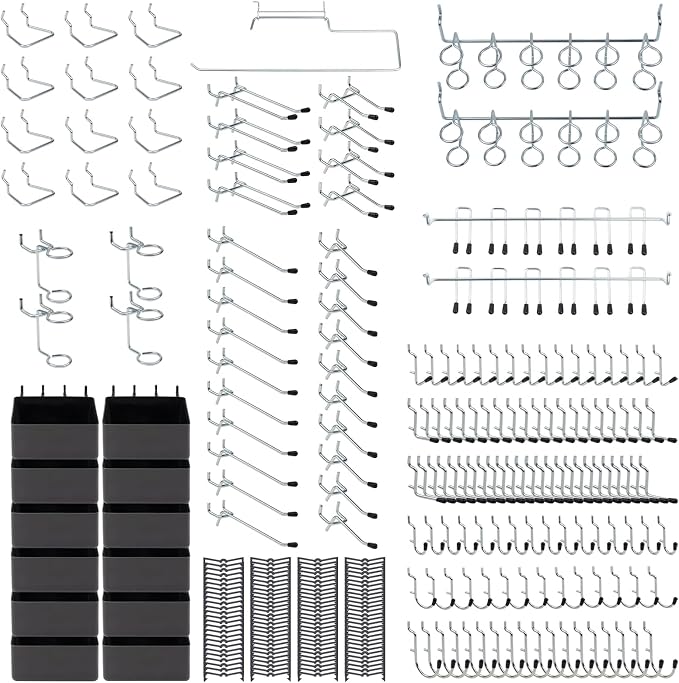 279PCS Metal Pegboard Hooks Organizer Kit by MSLANE