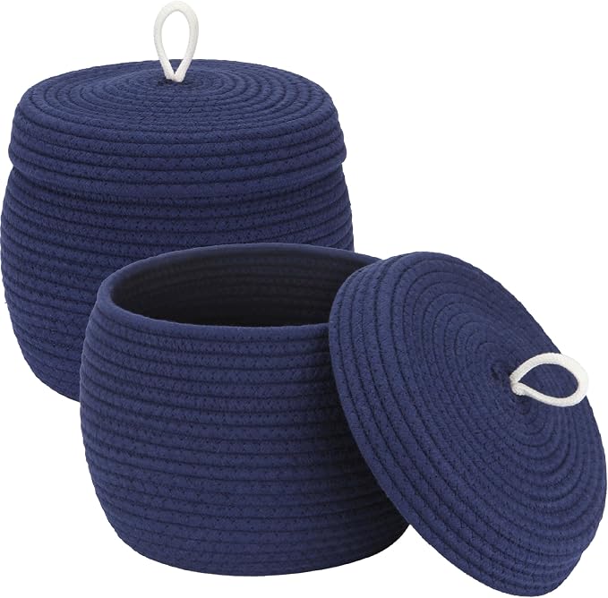 Sea Team Round Cotton Rope Storage Basket by SeaTeam