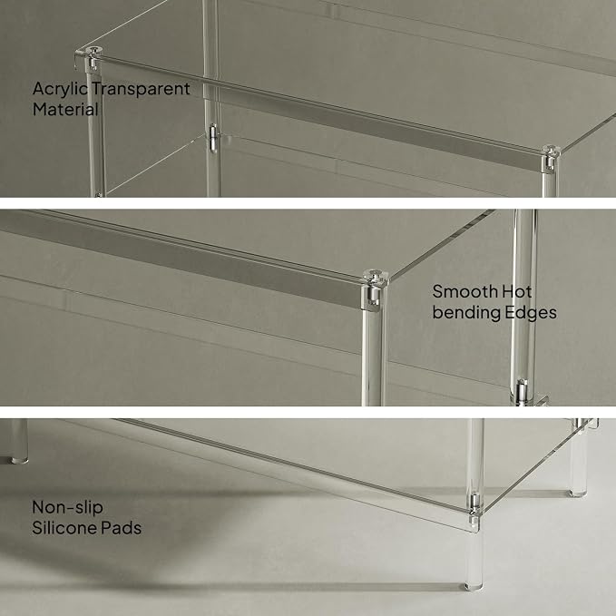 Aquiver 4-Tier Acrylic Shoe Rack - Image 4