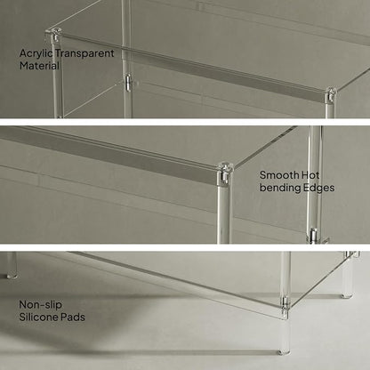 Aquiver 4-Tier Acrylic Shoe Rack - Image 4
