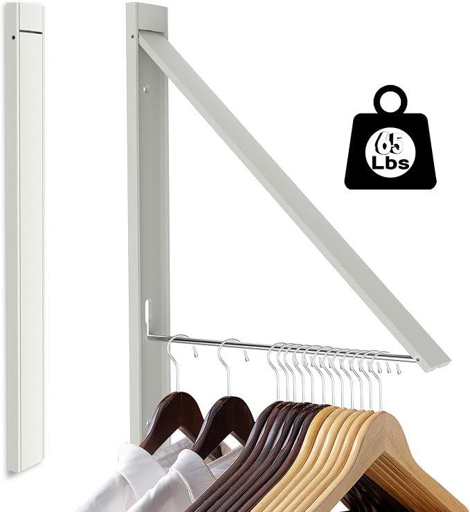 Wall Mounted Drying Rack 65lb Aluminum No Drill by SunEegral
