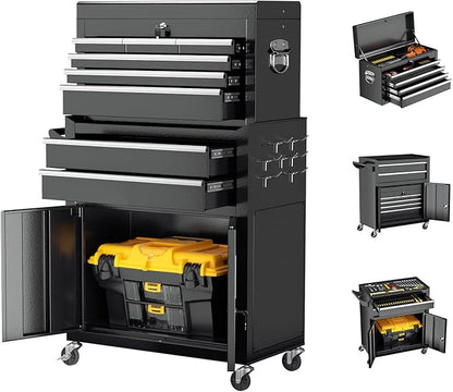 8-Drawer Rolling Tool Chest by Omelaza