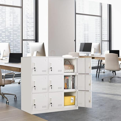 Metal Locker 9 Door Storage Cabinet, Steel Office Storage Lockers - Image 5