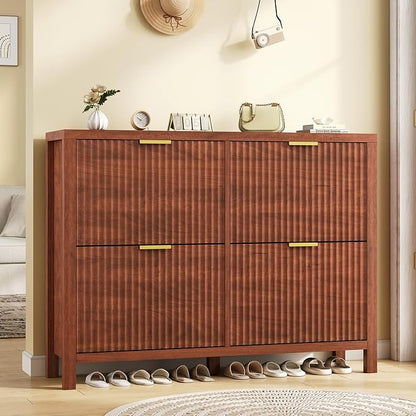47" Fluted Shoe Cabinet Stoarge - Image 9
