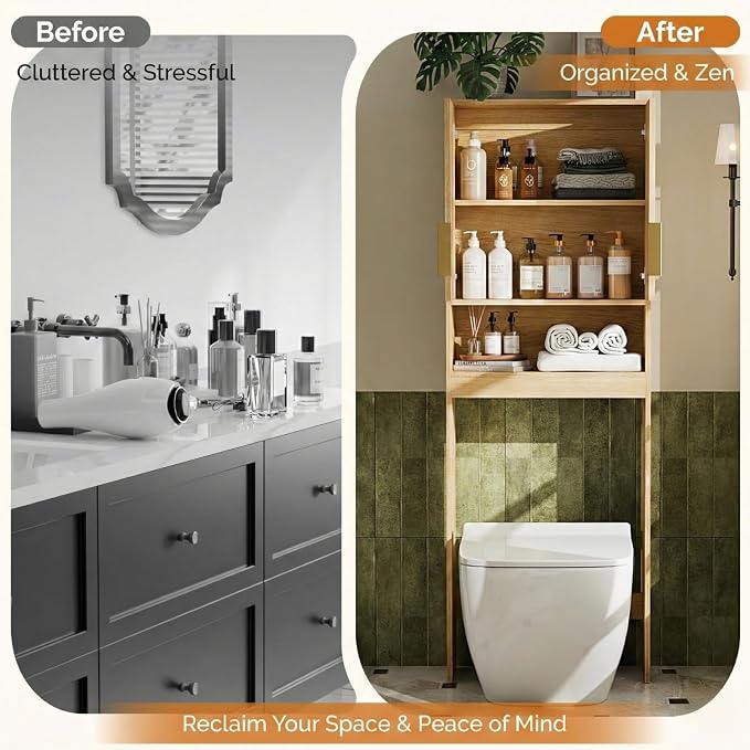 VINGLI Over The Toilet Storage Cabinet - Image 7