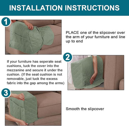Turquoize 2 Pack Waterproof Armrest Covers - Image 7