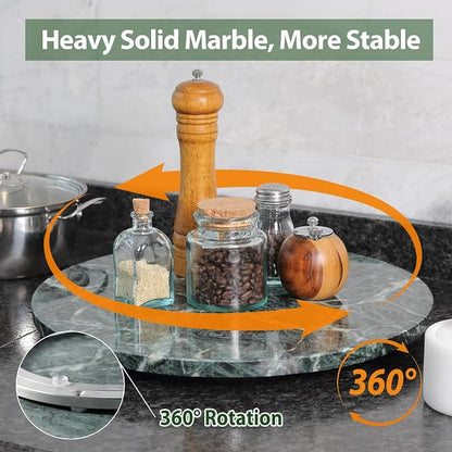 Marble Lazy Susan, 16 in Turntable Organizer - Image 5